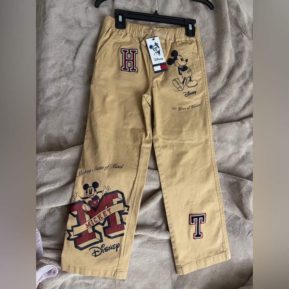 Disney Mickey Mouse Kids Beige Pants